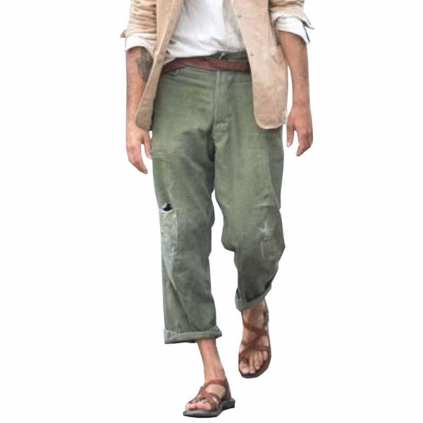 Men's Casual Ripped Washed Distressed Loose Pants 78188030M