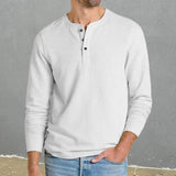 Men's Casual Button-Down Crew Neck Slim Fit Knitted Pullover Sweater 48630171M