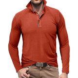 Men's Solid Color Long Sleeve Lapel Polo Shirt 28855071X