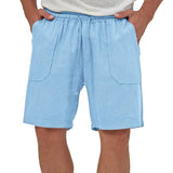 Men's Loose Breathable Solid Color Drawstring Shorts 13957258Y