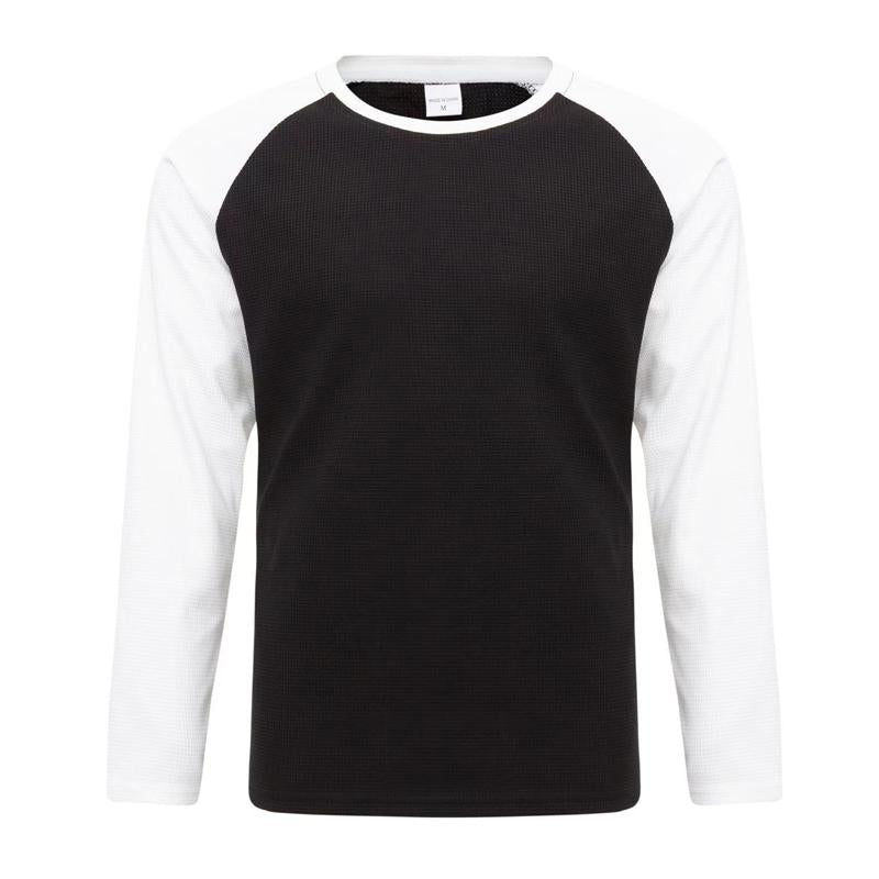 Men's Waffle Casual Stitching Long Sleeve T-Shirt 40192258X