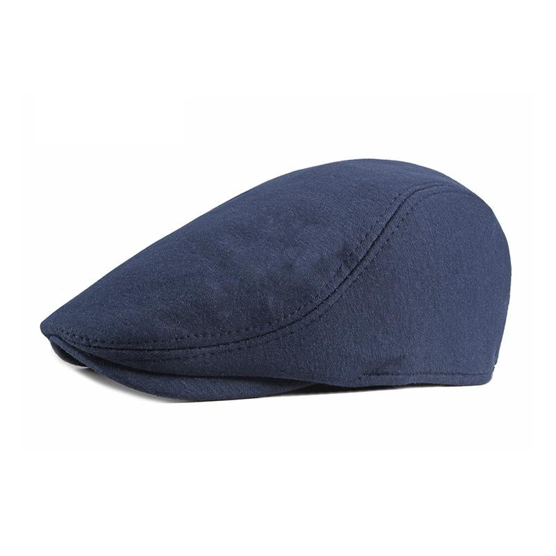 Men's Casual Solid Color Cotton Blend Beret 82609230M