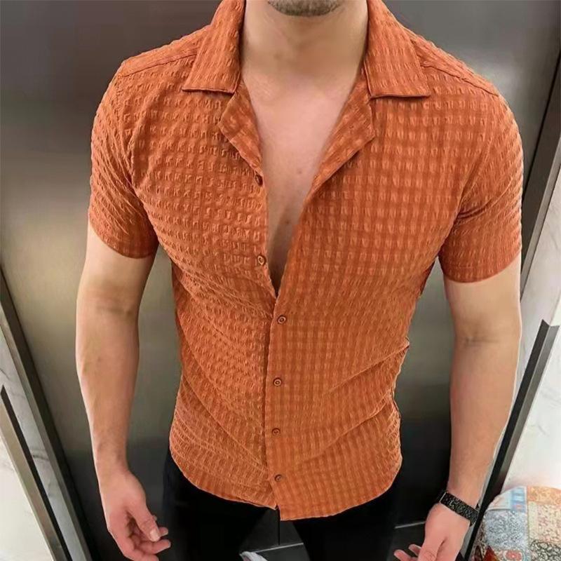 Men's Casual Retro Beach Short Sleeve Shirt 56141618TO