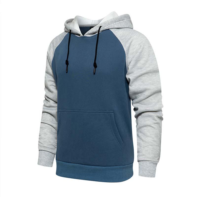 Men's Retro Classic Casual American Street Colorblock Hoodie 09956399K