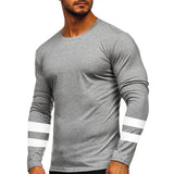 Men's Casual Solid Color Round Neck Long Sleeve T-Shirt 26436981Y