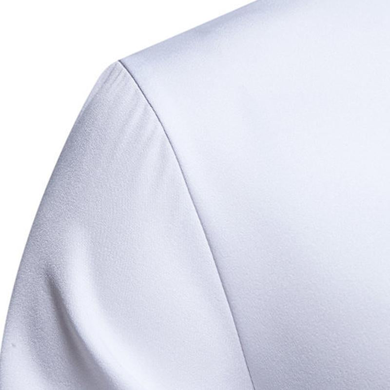 Men's Casual Striped Color Block Slim Fit Lapel Long Sleeve Shirt 24013096M