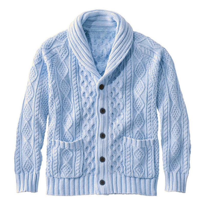 Men's Knitted Jacquard Retro Casual Cardigan Jacket 49310806X