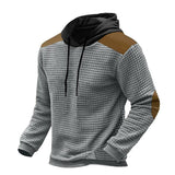 Men's Jacquard Colorblock Long Sleeve Hoodie 96245752U