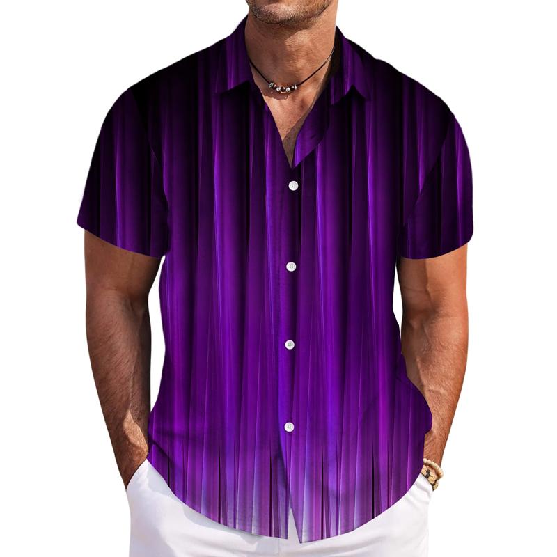 Men's Casual Short Sleeve Printed Hawaiian Shirt 64909258X