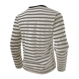 Men's Casual Striped Henley Slim Fit Long Sleeve T-Shirt 92287197M