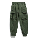 Men's Casual Solid Color Loose Multi-Pocket Cargo Pants 89116236M