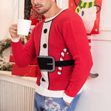 Men's Vintage Christmas Jacquard Crew Neck Ugly Sweater 63099213Y