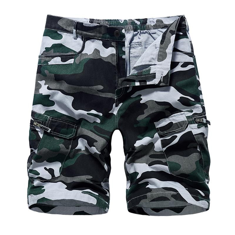 Men's Casual Camo Multi-Pocket Cargo Shorts 13611064Y