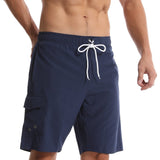 Men's Solid Color Elastic Waist Quick-dry Sports Shorts 42464395Z