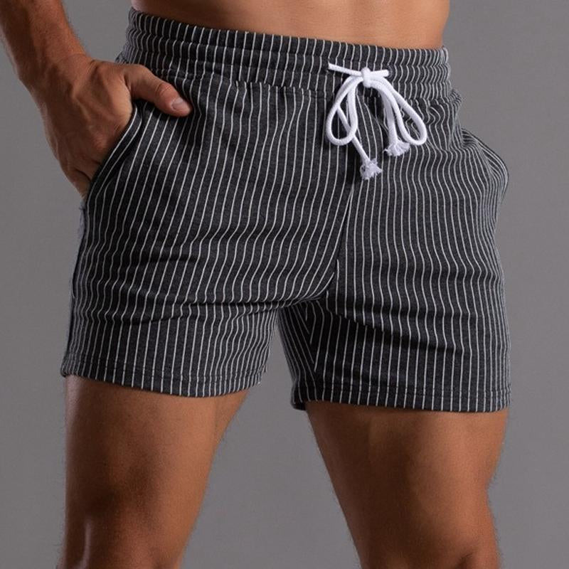 Men's Casual Striped Cotton Shorts 88170633Y