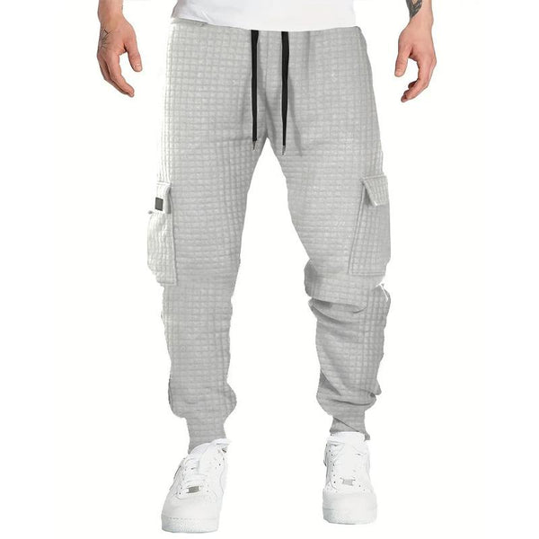 Men's Casual Waffle Multi-Pocket Drawstring Pants 47203072Y
