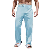 Men's Cotton and Linen Casual Outdoor Breathable Beach Pants 36728281X