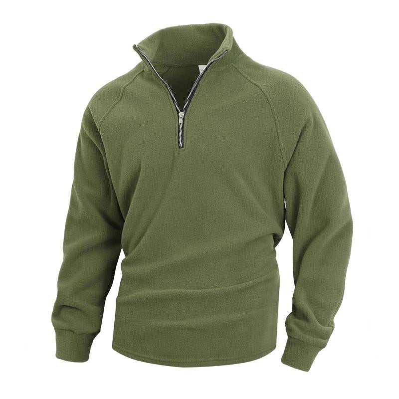 Men's Solid Color Stand Collar Pullover Sweatshirt 26890207X