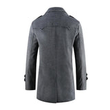 Men's Casual Solid Color Lapel Double Breasted Coat 62220303M