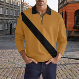 Men's Contrast Printed Button Casual Lapel POLO Shirt 27637658X