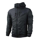 Men's Casual Sports Colorblock Stand Collar Windproof Zipper Outdoor Jacket 31129721M