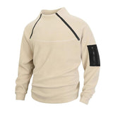 Men's Outdoor Stand Collar Long Sleeve Pullover Sweatshirt 16503124X