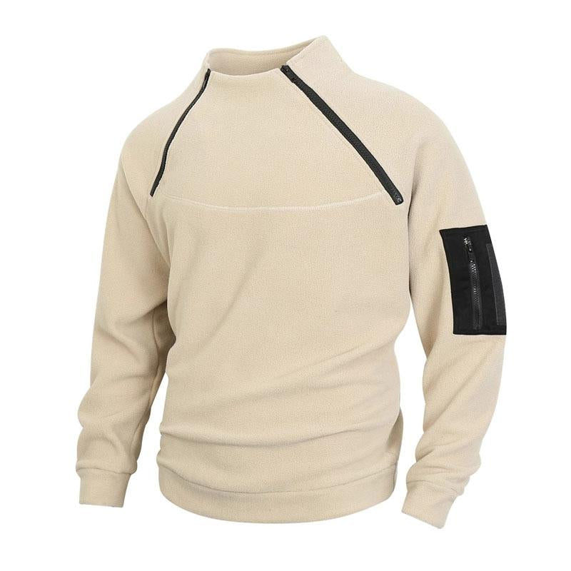 Men's Outdoor Stand Collar Long Sleeve Pullover Sweatshirt 16503124X