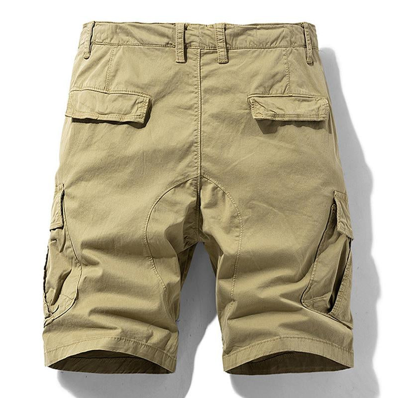 Men's Casual Cotton Loose Multi-Pocket Cargo Shorts 05420553M