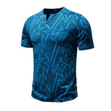 Men's Casual Printed Small V-neck Short-sleeved T-shirt 96011602X