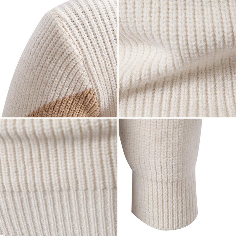 Men's Colorblock Half Turtleneck Knit Sweater 04653116U