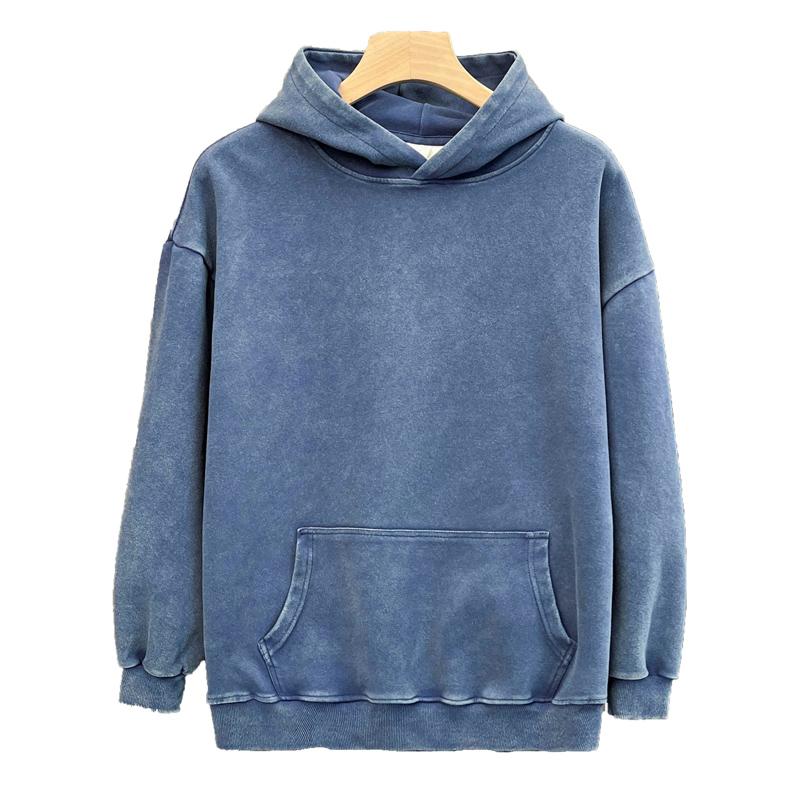 Men's Autumn and Winter Washed Cotton Hoodie 05690994U