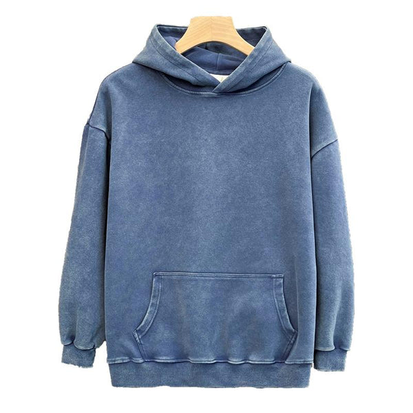 Men's Autumn and Winter Washed Cotton Hoodie 05690994U