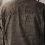 Men's Vintage Loose Solid Denim Workwear Jacket with Lapel 72786024X
