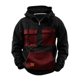 Men's Colorblock Pocket Half Zip Hoodie 04955061Y