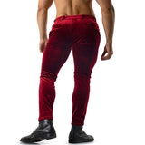 Men's Vintage Velvet Slim Fit Skinny Pants 93182009M