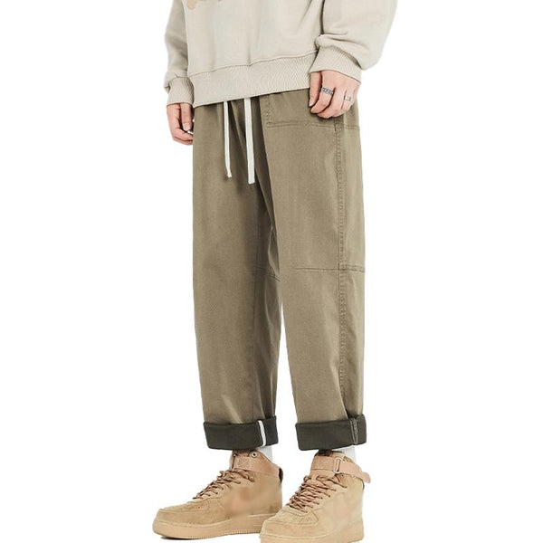 Men's Vintage Loose Multi Pocket Straight Leg Cargo Pants 88705427M
