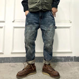 Men's Vintage Loose Panel Cargo Jeans 41893974Y