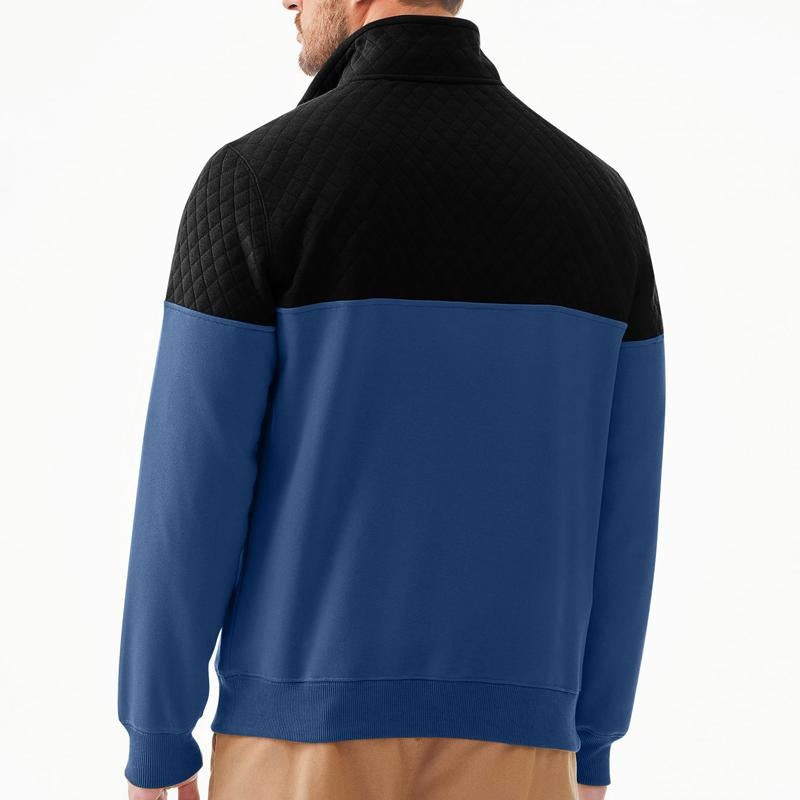 Men's Colorblock Half-Zip Outdoor Sweatshirt 68513698X