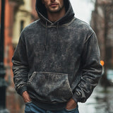 Men's Vintage Washed Denim Hoodie 54494851X