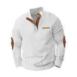 Men's Outdoor Jacquard Casual Stand Collar Long Sleeve Sweatshirt 50047325X