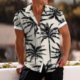 Men's Vintage Coconut Hawaiian Lapel Short Sleeve Shirt 85848457TO