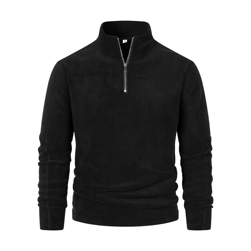 Men's Classic Casual Stand Collar Half Zip Long Sleeve Polar Fleece Sweatshirt 87603947K