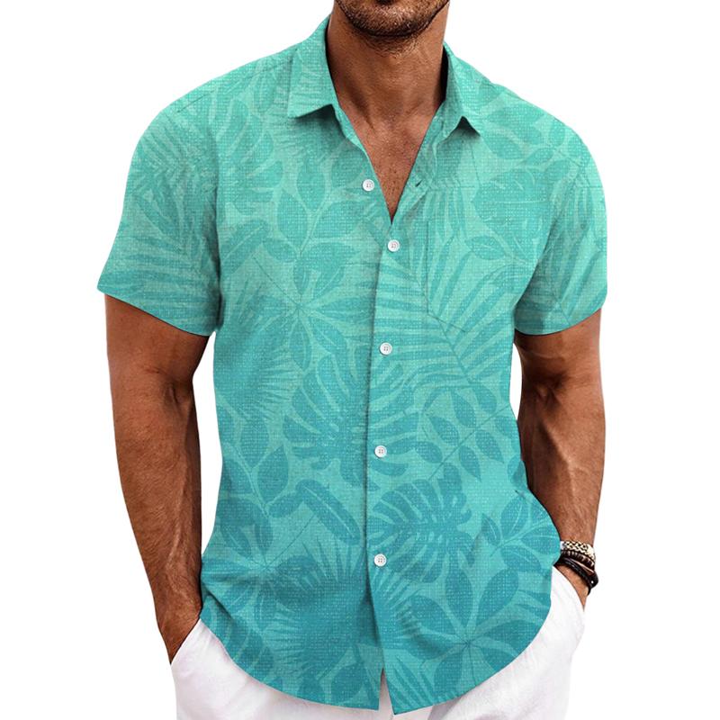 Men's Printed Hawaiian Short Sleeve Shirt 65075133X