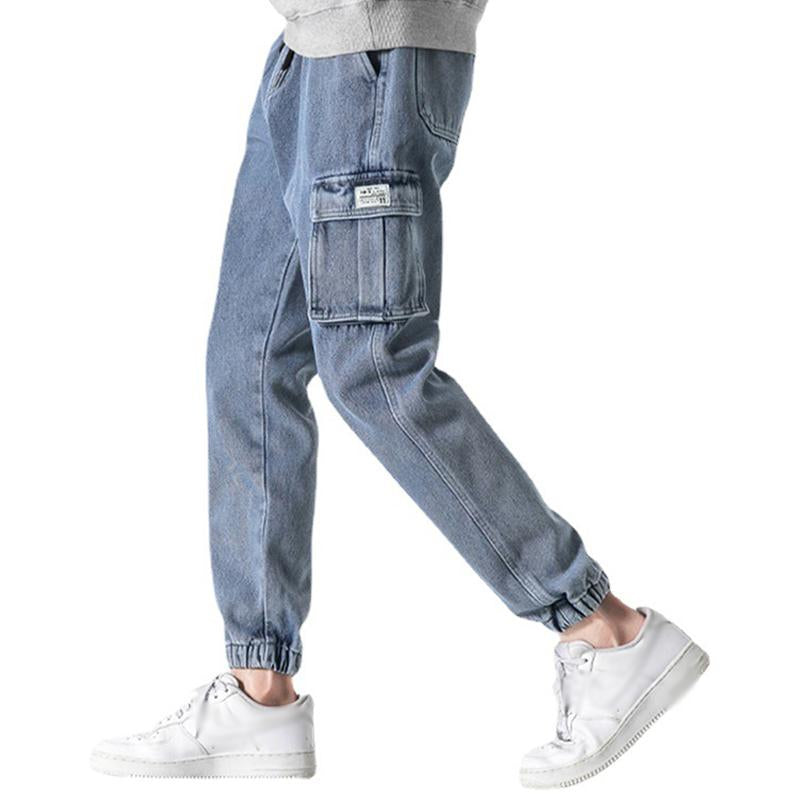 Men's Casual Loose Multi-Pocket Work Jeans 47988101M