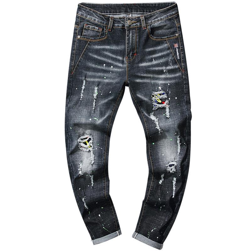 Men's Vintage Ripped Jeans 11121573Y