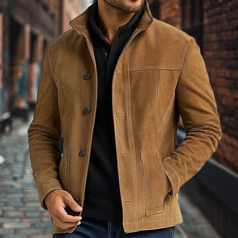 Men's Vintage Suede Single Breasted Jacket 48500020X