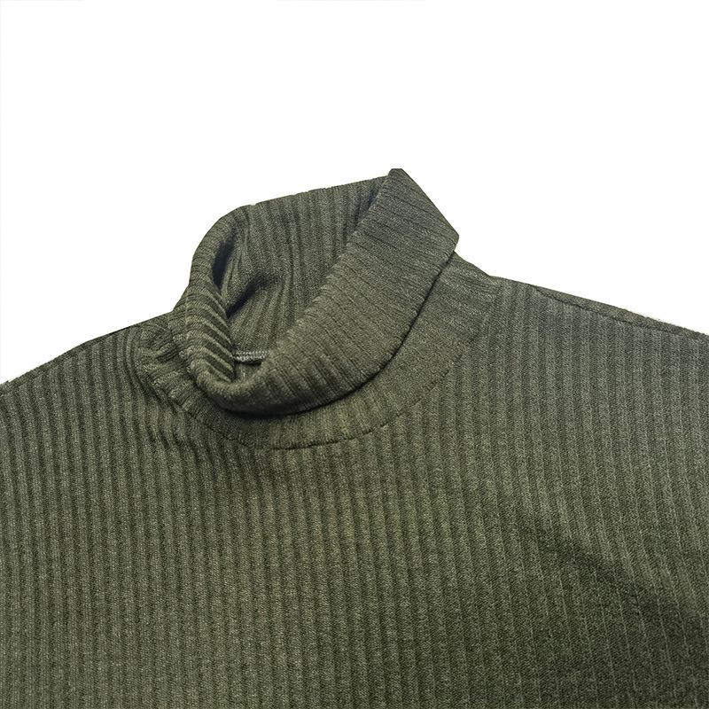 Men's Solid Color Turtleneck Sweater 30507586U