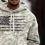 Men's Outdoor Camouflage Print Hoodie 62608155X