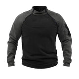 Men's Loose Double Sleeve Stand Collar Warm Breathable Sweatshirt 44925945U