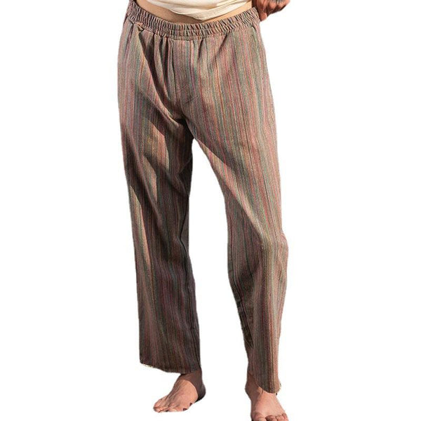 Men's Casual Striped Elastic Waist Pants 65235108Y